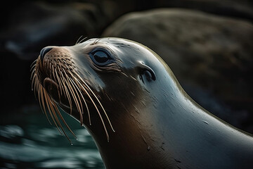 Fototapeta premium Sea Lion, generative ai