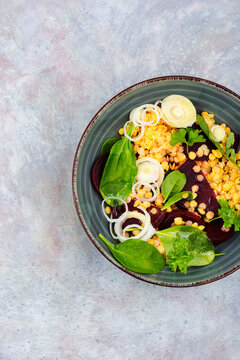 Vegetarian lentil salad, diet food