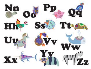 Obraz premium cartoon illustration of animals