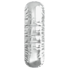 Balloon Letter I Silver Modern