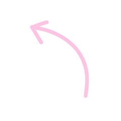 Pink Arrows line Hand Drawn Doodle divider Elements