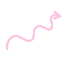 Obraz premium Pink Arrows line Hand Drawn Doodle divider Elements