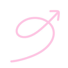 Pink Arrows line Hand Drawn Doodle divider Elements