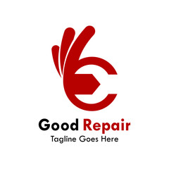 Good repair design logo template illustration