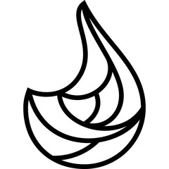 fire flat outline icon