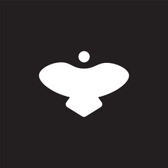 healthy logo or abstract logo or abstract bird illustration.