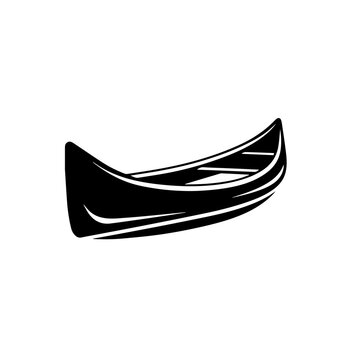 Canoe  Logo Monochrome Design Style