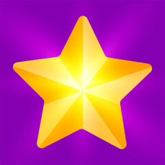 Star Flat Icon Isolated on Purple Background. Modern Award Sign. High Quality Symbol. Vector Illustration.