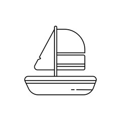 Sea Sailboat Line Icon