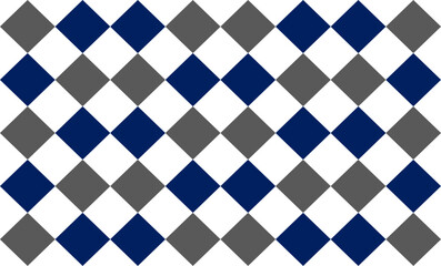 two tone blue and gray diamond on white white as checkerboard repeat pattern, replete image, design for fabric printing
