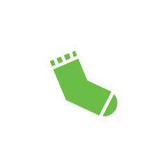 santa sock winter solid icon