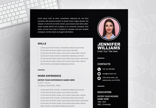 Personal Profile Resume Design Template Layout