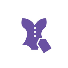 corset dress style solid icon