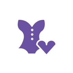 corset dress style solid icon