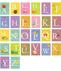 Fototapeta na wymiar Colorful abc letters vector illustration