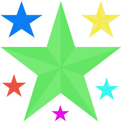 Obraz premium On white background, the colour stars. The Vector.