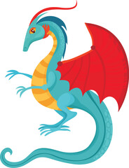 vector illustration of a dragon