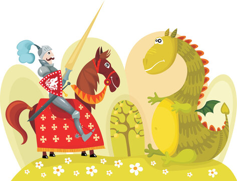 vector illustration of a knight