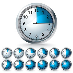 set of timers - vector illustration