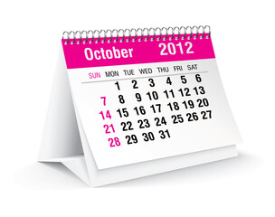 2012 desk calendar - vector illustration