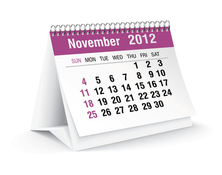 2012 desk calendar - vector illustration
