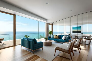 modern living room with furniture