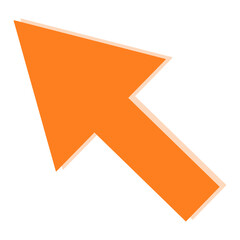 Orange Arrow Icon with Shadow Effect