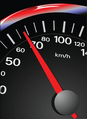 Speedometer. Accelerating Dashboard. Vector illustration