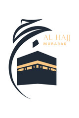 AL Hajj Mubarak Design Vector