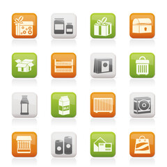 different kind of package icons - vector icon set