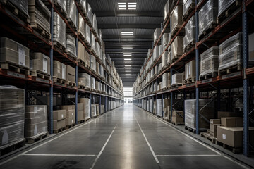 Fototapeta premium Organized warehouse interior