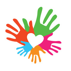 Symbol of a happy family - the love and support. Vector sign.