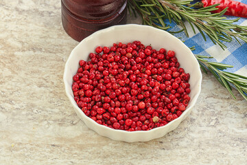 Red pepper corn seeds aroma