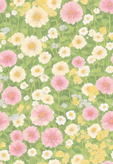 seamless pattern with flowers