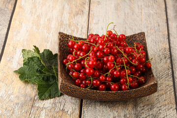 Ripe sweet organic red currant heap