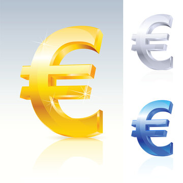 Abstract euro sign. Illustration on white background for design