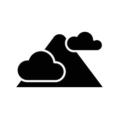 Mountains icon vector. hike illustration sign. wild nature symbol or logo.