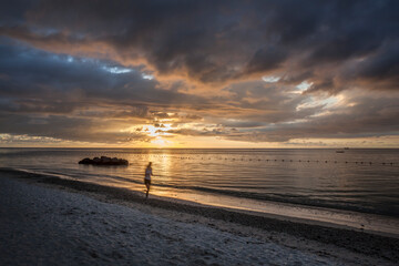 sunset on the beach