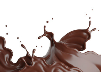 Chocolate Splasht Png File , 3D Rendering, 3D Illustration