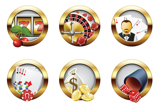 Casino and gambling buttons