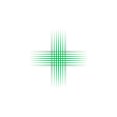 stripes thin lines plus medical symbol icon vector