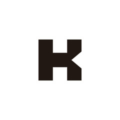 letter hk simple geometric strong logo vector