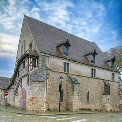 Fototapeta na wymiar Bourges, medieval city in France, old houses in the historic center 