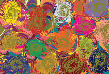 Fototapeta premium Background with abstract varicoloured elements, vector, illustration