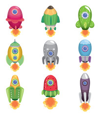 cartoon spaceship icon