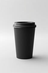 Portrait paper coffee cup mockup isolated on white AI Generative