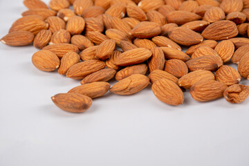 Almonds seed isolated on white background