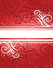 Illustration of abstract red-white background