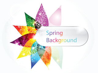 abstract colorful floral spring background vector illustration
