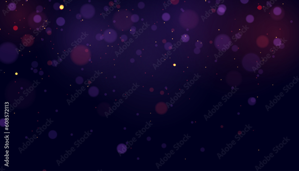 Aufkleber Light effect purple bokeh shade. Texture of highlights and sparkling particles. Magic effect concept. Vector